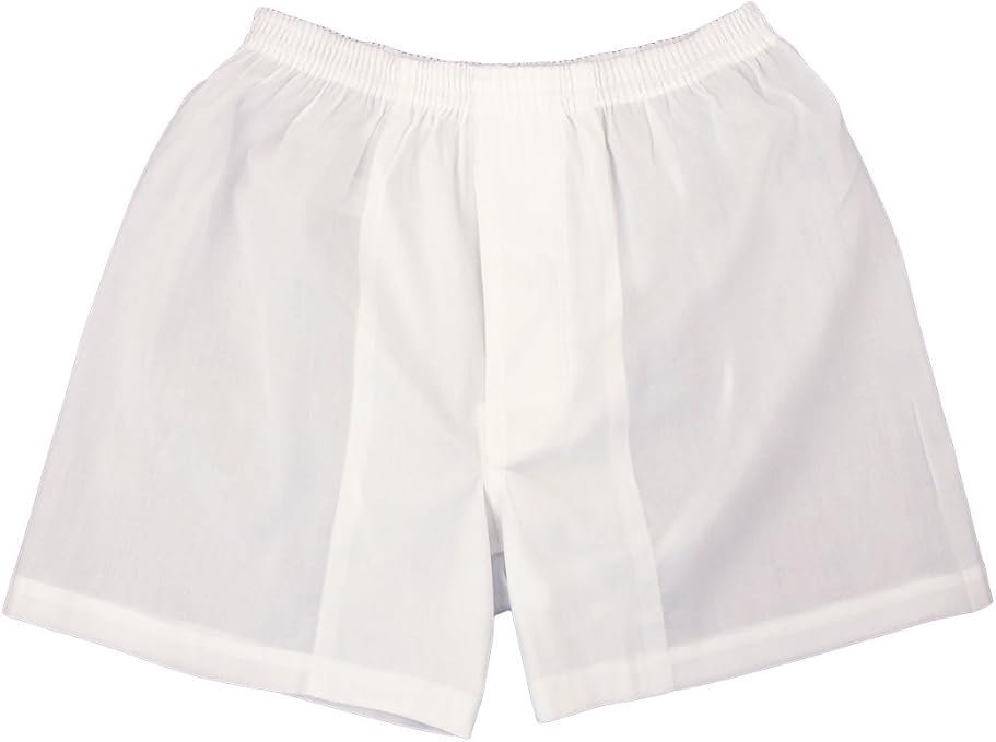 Amazon | 三ツ桃クレープ 紳士前開きランパン 1105-74 シロ M